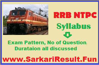 details exam syllabus of RRB RNTPC