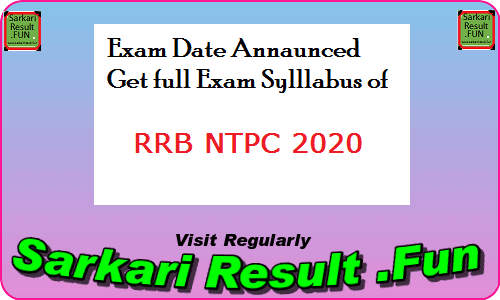 2020 RRB NTPC Exam Syllabus and Stage of recruitment