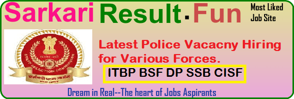 policerecruitmetn by ssc in various forces