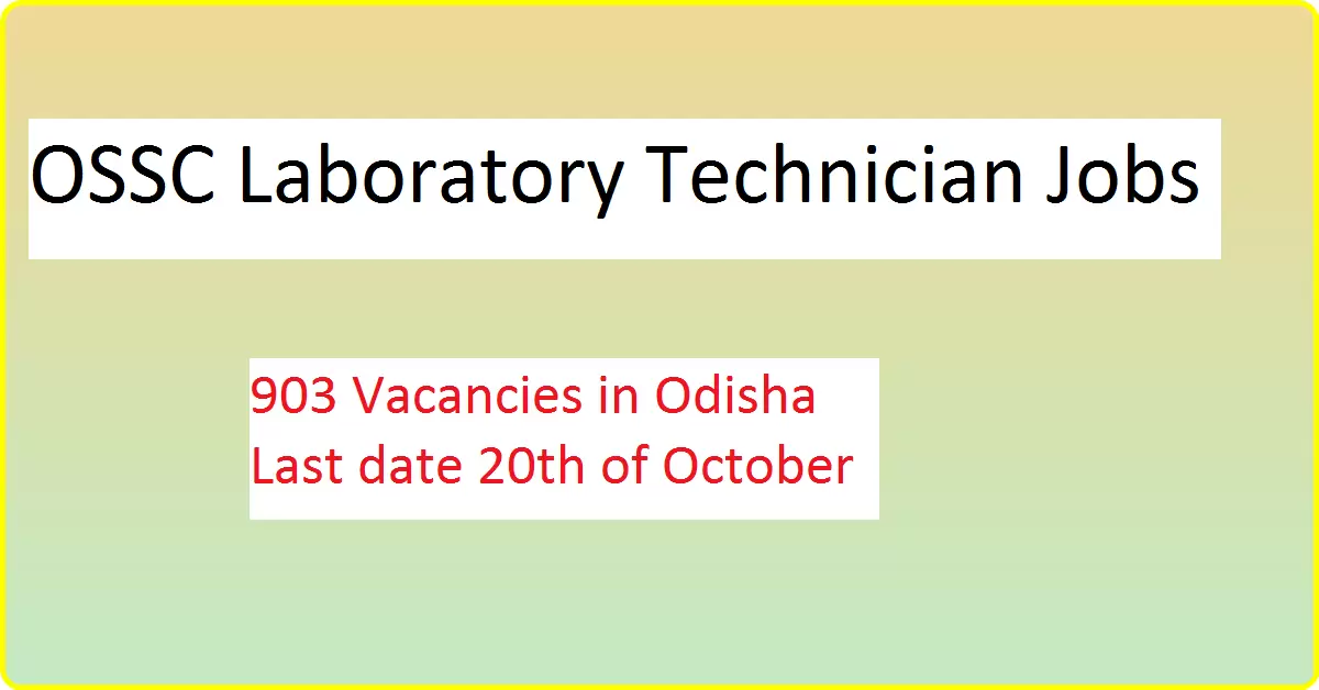 OSSC Laboratory Technician Jobs